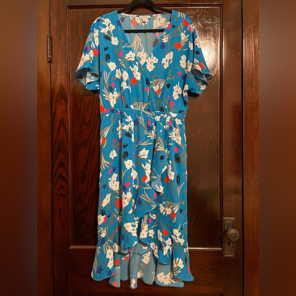 J.Crew Mercantile | Women’s Faux Wrap Midi Dress | Size Large